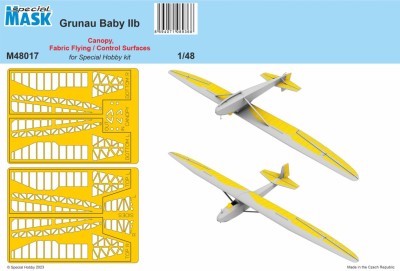 Special Hobby M48017 Mask Grunau Baby IIb Fabric/Control Surfaces 1/48