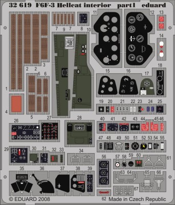 Eduard 32619 F6F-3 interior S.A. TRU