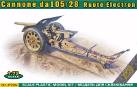 Ace Model 72594 Cannone da105/28 Ruote Electron 1/72