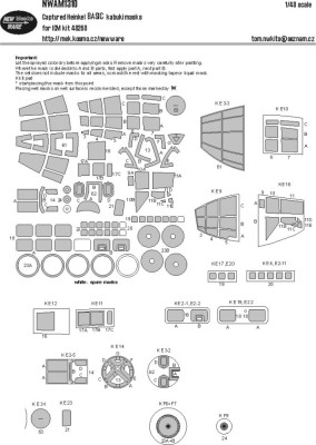 New Ware NWA-M1310 Mask Captured Heinkel BASIC (ICM 48268) 1/48