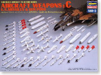 Hasegawa 361034 Aircraft Weapons C U.S. Missiles & Gun Pods 1/48