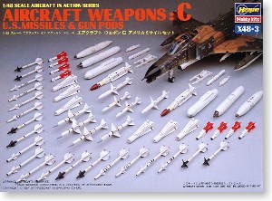 Hasegawa 361034 Aircraft Weapons C U.S. Missiles &amp; Gun Pods 1/48