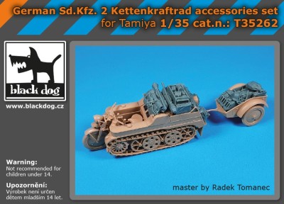 Black Dog T35262 Sd.Kfz.2 Kettenkraftrad accessories set(designed to be used with Tamiya kits) 1/35