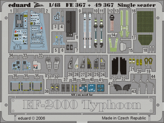 Eduard 49367 EF-2000 Typhoon Single Seater REV