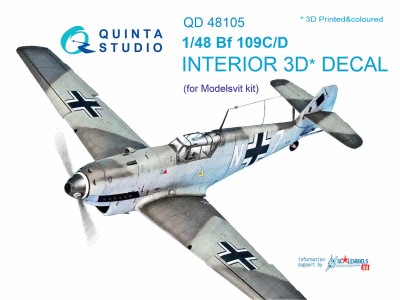 Quinta studio QD48105 Bf 109C/D (для модели Modelsvit) 1/48