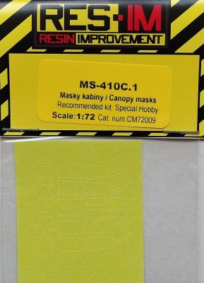 RES-IM RESICM72009 1/72 Canopy Masks for MS.410C.1 (SP.HOBBY)