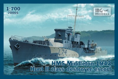 IBG Models 70005 HMS Middleton 1943 Hunt II class destroyer escort 1/700