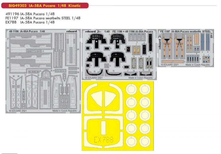 Eduard BIG49303 IA-58A Pucara (KINETIC) 1/48