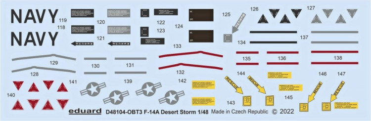 Eduard D48104 Decals F-14A Desert Storm (TAM) 1/48