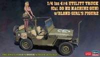 Hasegawa 52283 Армейский 1/4 ton 4x4 UTILITY TRUCK с фигуркой девушки-блондинки (Limited Edition) 1/24