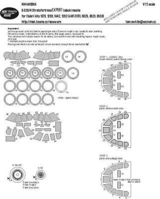 New Ware NWA-M0904 Mask B-52G/H Stratofortress EXPERT (ITAL) 1/72