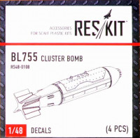 Reskit RS48-0108 BL755 Cluster Bomb (4 pcs.) 1/48