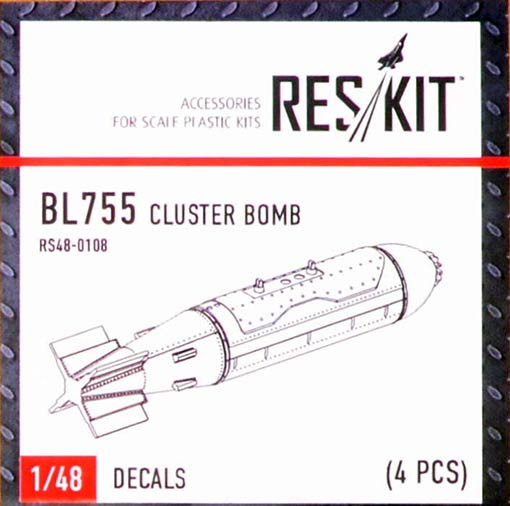 Reskit RS48-0108 BL755 Cluster Bomb (4 pcs.) 1/48