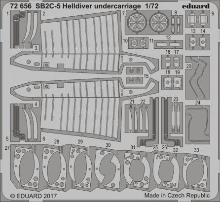 Eduard 72656 SB2C-5 Helldiver undercarriage 1/72 1/72
