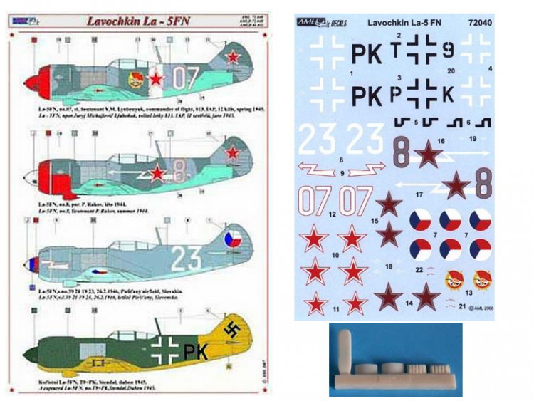 AML AMLD72040 Декали Lavochkin La-5FN 1/72