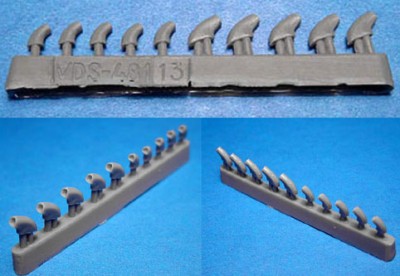 Vector VDS48-113 	Як-1/7 выхлопные трубы 1/48