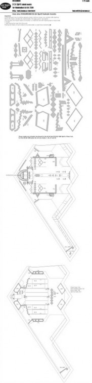 New Ware NWA-M0361 1/72 Mask B-2A Spirit RAM PANELS (MODELCOLLECT)