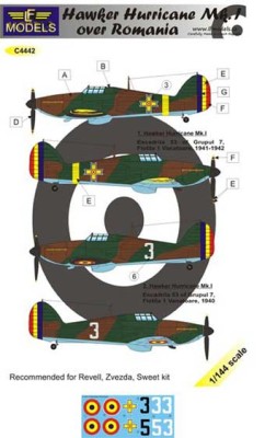 Lf Model C4442 Decals H.Hurricane Mk.I over Romania 1/144