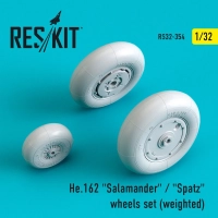 Reskit RS32-0354 He 162 Salamander/Spatz wheels (weighted) 1/32