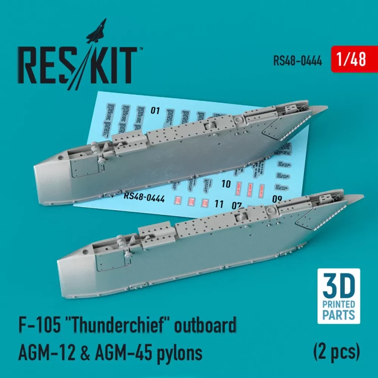 Reskit 48444 F-105 'Thunderchief' outboard AGM-12 & AGM-45 1/48