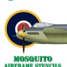Barracuda Studios BC-24167 de Havilland Mosquito NF.II/FB Mk.VI Airframe Stencils - Expanded 1/24