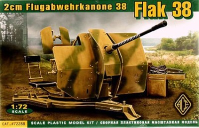 Ace Model 72288 Flak 38 w/trailer 1/72