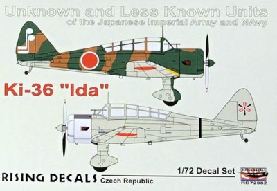 Rising Decals 72082 Decal Ki-36 'Ida' 1/72