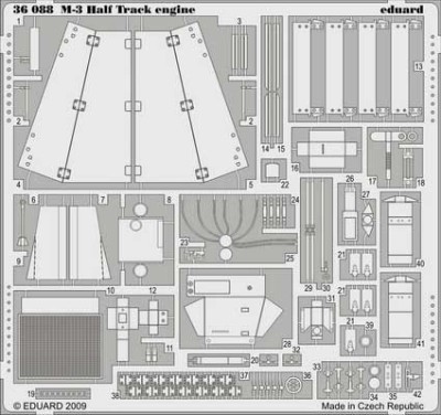 Eduard 36088 M-3 Half Track engine DRA
