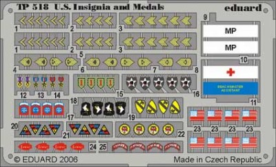 Eduard TP518 US Insignia and Medals WWII