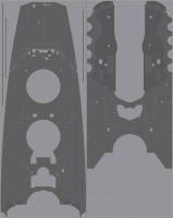 Pontos model 35030WD1 IJN Yamato Wooden Deck set 1/350 Coal Black New Tool