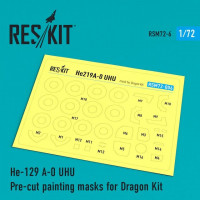 Reskit RSM72-0006 He-129 A-0 UHU Pre-cut painting masks for Dragon Kit Dragon 1/72