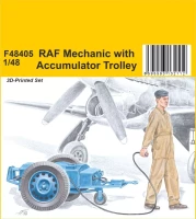 CMK F48405 RAF Mechanic w/ Accumulator Trolley 1/48
