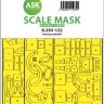 Art Scale 200-M32088 North-American B-25H Mitchell canopy frame paint mask (inside and outside) 1/32
