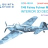 Quinta studio QDS-48534 Fairey Fulmar Mk.II (Trumpeter) (малая версия) 3D Декаль интерьера кабины 1/48