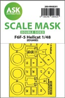 Art Scale 200-M48201 Grumman F6F-5 Hellcat wheels and canopy frame paint mask (inside and outside) 1/48