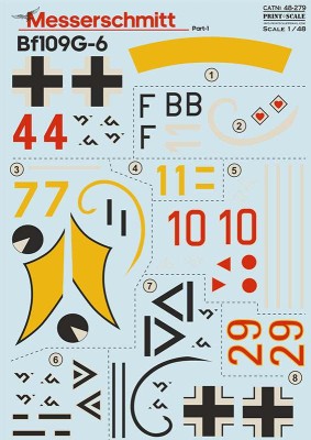 Print Scale 48279 Messerschmitt Bf-109G-6 Part-1 1/48