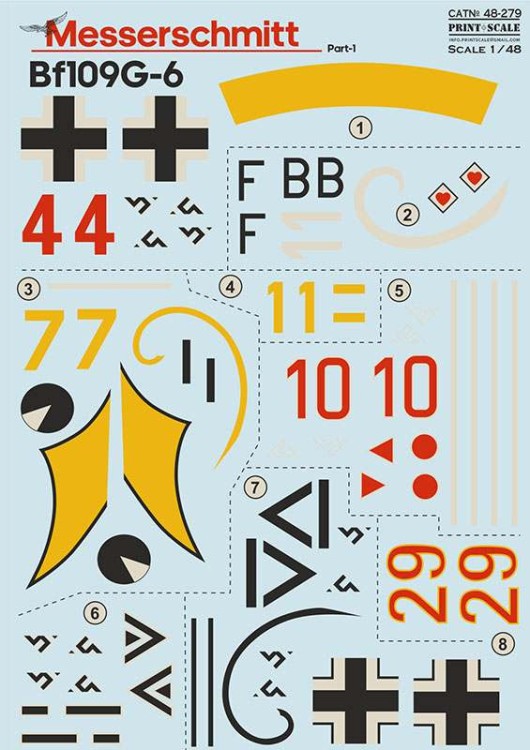 Print Scale 48279 Messerschmitt Bf-109G-6 Part-1 1/48