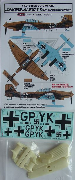 Kora Model CSD7269 Ju-87D-1/Trop Ski - Conversion set & decal 1/72