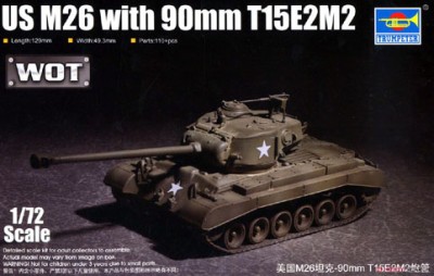 Trumpeter 07170 US M26 with 90mm T15E2M2 1/72