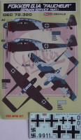 Kora Model DEC72320 Decal Fokker G.1A 'Faucheur' German (MPM) I. декали декали 1/72