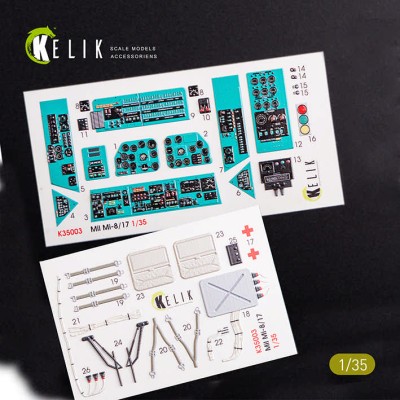 Reskit K35003 MI-8MT/MI-17 interior 3D decals for Trumpeter kit Trumpeter 1/35