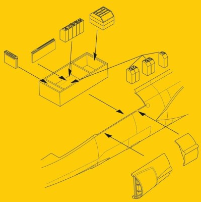 CMK 5100 F-104G/ S Electronics and Ammo Boxes Set 1/32