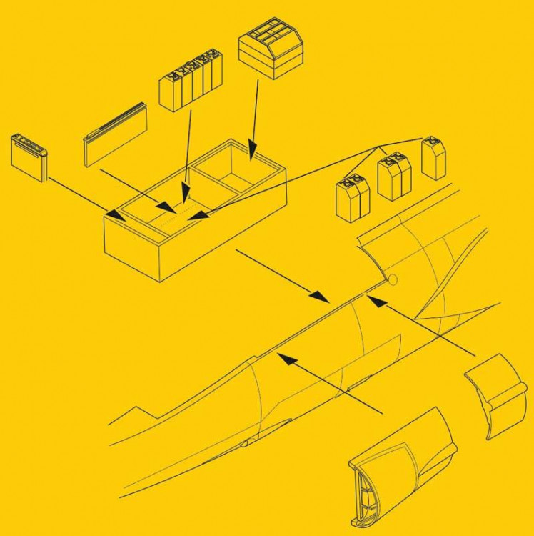 CMK 5100 F-104G/ S Electronics and Ammo Boxes Set 1/32