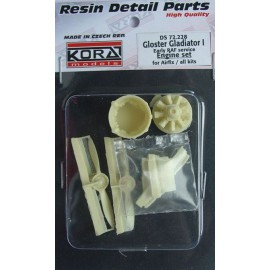 Kora Model DS72228 Gl.Gladiator I early RAF service Engine set 1/72