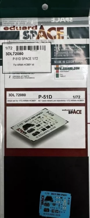 Eduard 3DL72080 P-51D SPACE (ARMA H.) 1/72