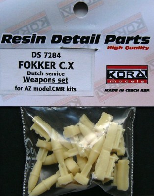 Kora Model DS7284 Fokker C.X Dutch - Weapons set (AZ,CMR) 1/72