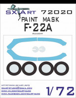Sx Art 72020 F-22A Маска для окрашивания (ACA) 1/72