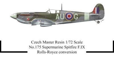 CZECHMASTER CMR-72175 1/72 S. Spitfire F Mk.IX Rolls-Royce conv.