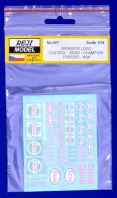 Reji Model 007 Sponsor Logo Castrol-Esso-NGK 1/24