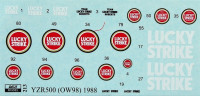 REJI MODEL DECRJM213 1/12 YZR 500 (OW98) 1988 Lucky Strike sponsor logo
